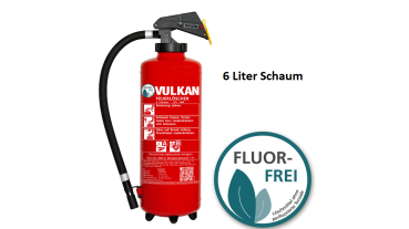 Fluorfreier Schaum- Feuerlöscher Klasse AB - ST 6 H - EN3 - Made in Germany